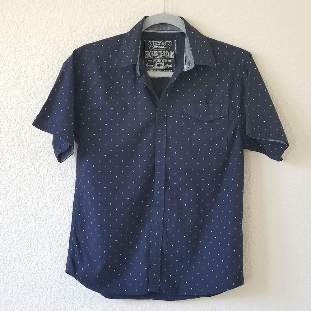 Broken Threads youth size L button down shirt